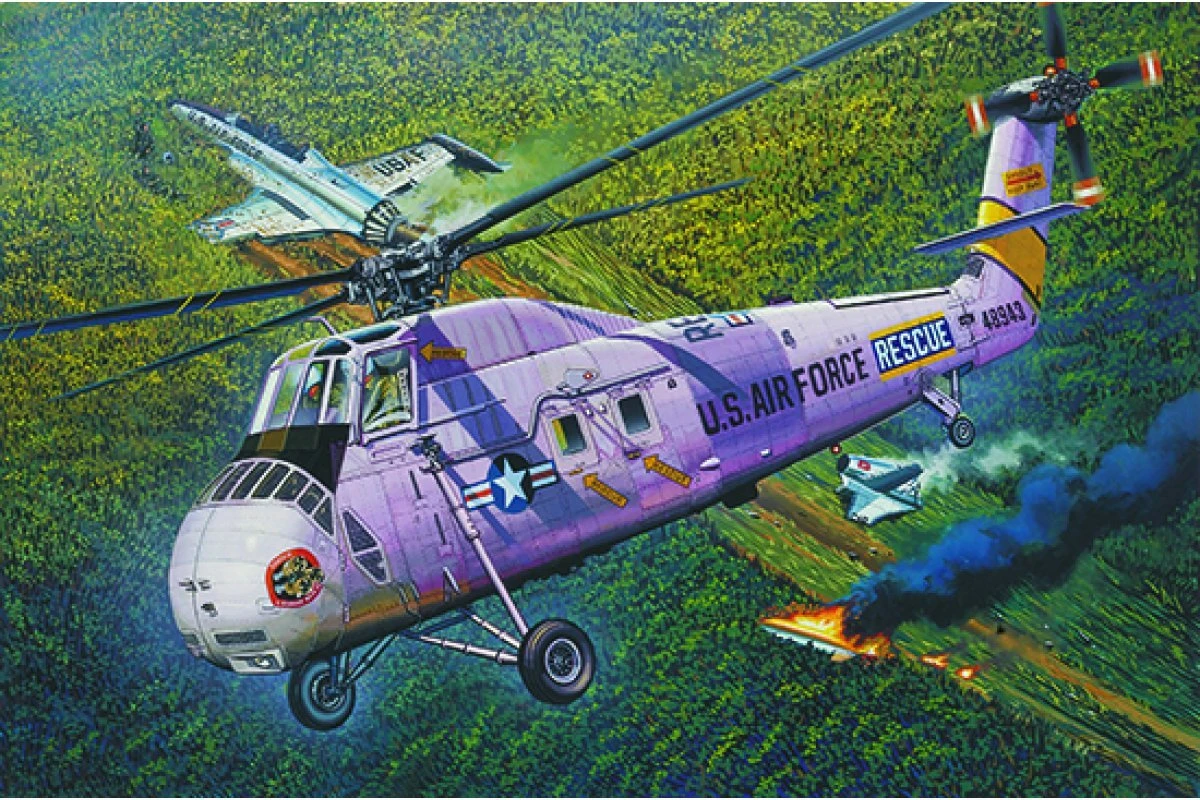 02884 | Trumpeter 1/48 US HH-34J Air Force Rescue Helicopter Scaled Plastic Model Kit 3 02884 | Trumpeter 1/48 US HH-34J Air Force Rescue Helicopter Scaled Plastic Model Kit