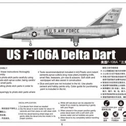 02891 | Trumpeter 1/48 F-106A Delta Dart Jet Scaled Plastic Model Kit -Mini Crafters Store TRU 02891 55 1200x800 1