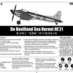 02895 | Trumpeter 1/48 De Havilland Sea Hornet NF.21 Fighter Scaled Plastic Model Kit -Mini Crafters Store TRU 02895 55 1200x800 1