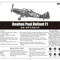 02899 | Trumpeter 1/48 British Boulton Paul Defiant F1 Fighter Scaled Plastic Model Kit -Mini Crafters Store TRU 02899 53 1200x800 1