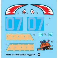 03211 | Trumpeter 1/32 MiG-23MLD Flogger-K Fighter Jet Scaled Plastic Model Kit -Mini Crafters Store TRU 03211 04 1200x800 1