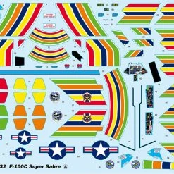 03221 | Trumpeter 1/32 USAF F-100C Super Sabre Fighter Jet Scaled Plastic Model Kit -Mini Crafters Store TRU 03221 02 1200x800 1