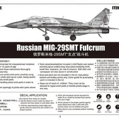 03225 | Trumpeter 1/32 Russian MIG-29SMT Fulcrum Fighter Jet Scaled Plastic Model Kit -Mini Crafters Store TRU 03225 08 1200x800 1