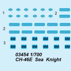03454 | Trumpeter 1/700 CH-46E Sea Knight Helicopter (6Pcs) For Aircraft Carrier Scaled Plastic Model Kit -Mini Crafters Store TRU 03454 53 1200x800 1