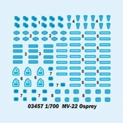03457 | Trumpeter 1/700 MV-22 Osprey Helicopter (6Pcs) For Aircraft Carrier Scaled Plastic Model Kit -Mini Crafters Store TRU 03457 53 1200x800 1