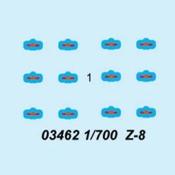 03462 | Trumpeter 1/700 Z-8 Helicopter (6Pcs) For Aircraft Carrier Scaled Plastic Model Kit -Mini Crafters Store TRU 03462 53 1200x800 1