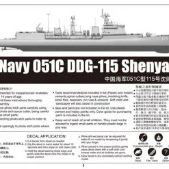 03619 | Trumpeter 1/200 PLA Navy Type 051C DDG-115 Shenyang Destroyer Plastic Model Kit -Mini Crafters Store TRU 03619 15 1200x800 1