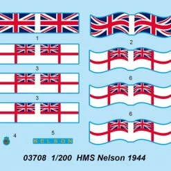 03708 | Trumpeter 1/200 HMS Nelson 1944 Battleship Plastic Model Kit -Mini Crafters Store TRU 03708 53 1200x800 1