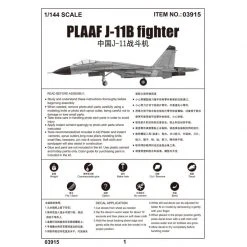 03915 | Trumpeter 1/144 PLAAF J-11B Fighter Jet Scaled Plastic Model Kit -Mini Crafters Store TRU 03915 52 1200x800 1