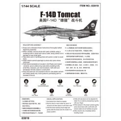 03919 | Trumpeter 1/144 F-14D Tomcat Fighter Jet Scaled Plastic Model Kit -Mini Crafters Store TRU 03919 55 1200x800 1