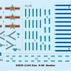 03930 | Trumpeter 1/144 Xian H-6K Strategic Bomber Scale Plastic Model Kit -Mini Crafters Store TRU 039301 03 1200x800 1