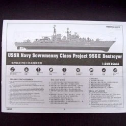 04515 | Trumpeter 1/350 USSR Sovremenny Class Project 956E Navy Destroyer Plastic Mod Kit -Mini Crafters Store TRU 04515 53 1200x800 1