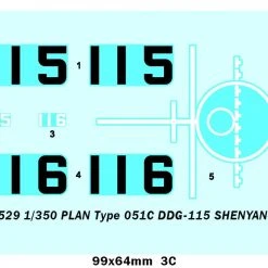 04529 | Trumpeter 1/350 PLA Navy 051C DDF-115 Shenyang Destroyer Plastic Model Kit -Mini Crafters Store TRU 04529 06 1200x800 1
