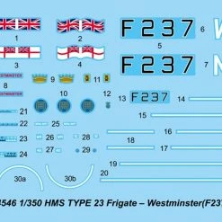 04546 | Trumpeter 1/350 HMS Type 23 Westminster (F237) Frigate Plastic Model Kit -Mini Crafters Store TRU 04546 53 1200x800 1