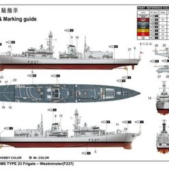 04546 | Trumpeter 1/350 HMS Type 23 Westminster (F237) Frigate Plastic Model Kit -Mini Crafters Store TRU 04546 54 1200x800 1