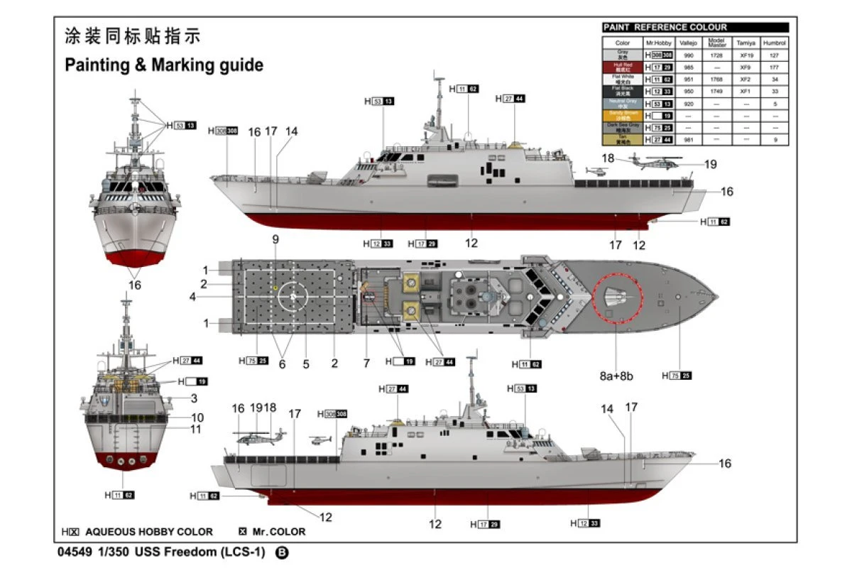 04549 | Trumpeter 1/350 USS Freedom LCS-1 Plastic Model Kit 11 04549 | Trumpeter 1/350 USS Freedom LCS-1 Plastic Model Kit - Image 9