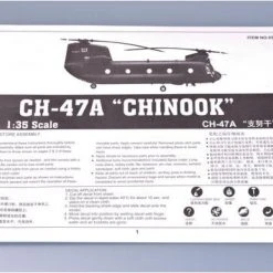 05104 | Trumpeter 1/35 CH-47A Chinook Helicopter Scaled Plastic Model Kit -Mini Crafters Store TRU 05104 53 1200x800 1