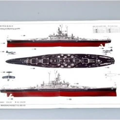 05306 | Trumpeter 1/350 USS Massachusetts BB-59 Battleship Plastic Model Kit -Mini Crafters Store TRU 05306 53 1200x800 1