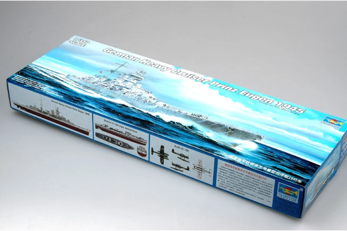 05313 | Trumpeter 1/350 German Prinz Eugen 1945 Heavy Cruiser Scaled Plastic Model Kit 7 05313 | Trumpeter 1/350 German Prinz Eugen 1945 Heavy Cruiser Scaled Plastic Model Kit - Image 5