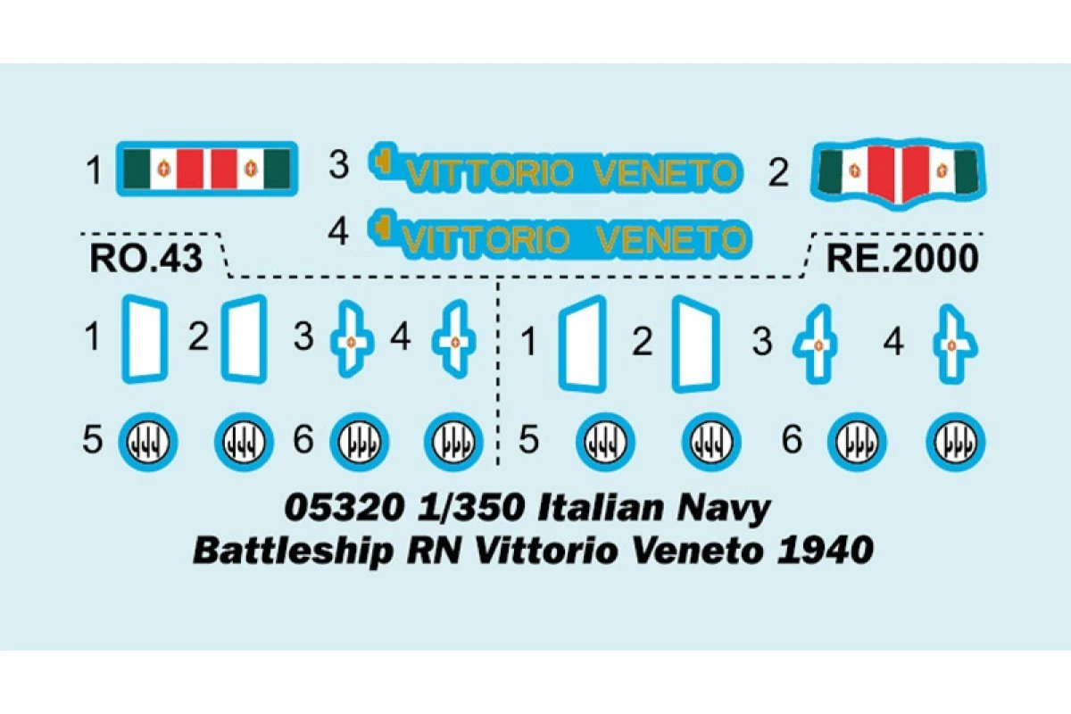 05320 | Trumpeter 1/350 Italian 1940 RN Vittorio Veneto Navy Battleship Scaled Model Kit 6 05320 | Trumpeter 1/350 Italian 1940 RN Vittorio Veneto Navy Battleship Scaled Model Kit - Image 4