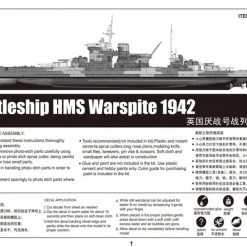 05325 | Trumpeter 1/350 HMS Warspite 1942 Battleship Plastic Model Kit -Mini Crafters Store TRU 05325 04 1200x800 1