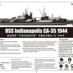 05327 | Trumpeter 1/350 USS Induanapolis CA-35 1944 Heavy Cruiser Plastic Model Kit 20 05327 | Trumpeter 1/350 USS Induanapolis CA-35 1944 Heavy Cruiser Plastic Model Kit -Mini Crafters Store TRU 05327 05 1200x800 1