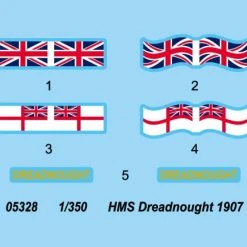 05328 | Trumpeter 1/350 HMS Dreadnought 1907 Battleship Plastic Model Kit -Mini Crafters Store TRU 05328 53 1200x800 1