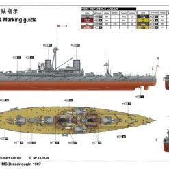 05328 | Trumpeter 1/350 HMS Dreadnought 1907 Battleship Plastic Model Kit -Mini Crafters Store TRU 05328 54 1200x800 1