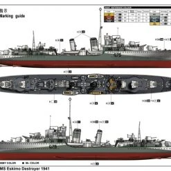 05331 | Trumpeter 1/350 HMS Eskimo 1941 Destroyer Plastic Model Kit W/ Australian Decals -Mini Crafters Store TRU 05331 52 1200x800 1