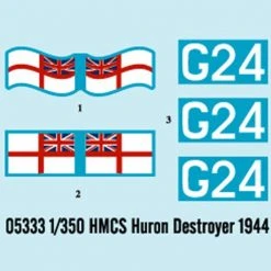 05333 | Trumpeter 1/350 HMCS Huron 1944 Destroyer Plastic Model Kit W/ Australian Decals -Mini Crafters Store TRU 05333 53 1200x800 1