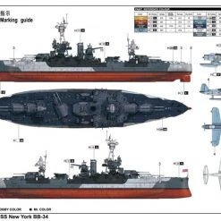 05339 | Trumpeter 1/350 USS New York BB-34 Battleship Plastic Model Kit -Mini Crafters Store TRU 05339 60 1200x800 1