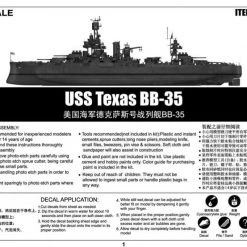 05340 | Trumpeter 1/350 USS Texas BB-35 Battleship Plastic Model Kit -Mini Crafters Store TRU 05340 53 1200x800 1
