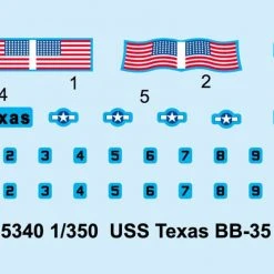 05340 | Trumpeter 1/350 USS Texas BB-35 Battleship Plastic Model Kit -Mini Crafters Store TRU 05340 58 1200x800 1