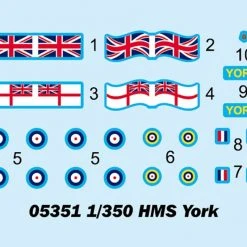05351 | Trumpeter 1/350 HMS York Heavy Cruiser Plastic Model Kit -Mini Crafters Store TRU 05351 03 1200x800 1