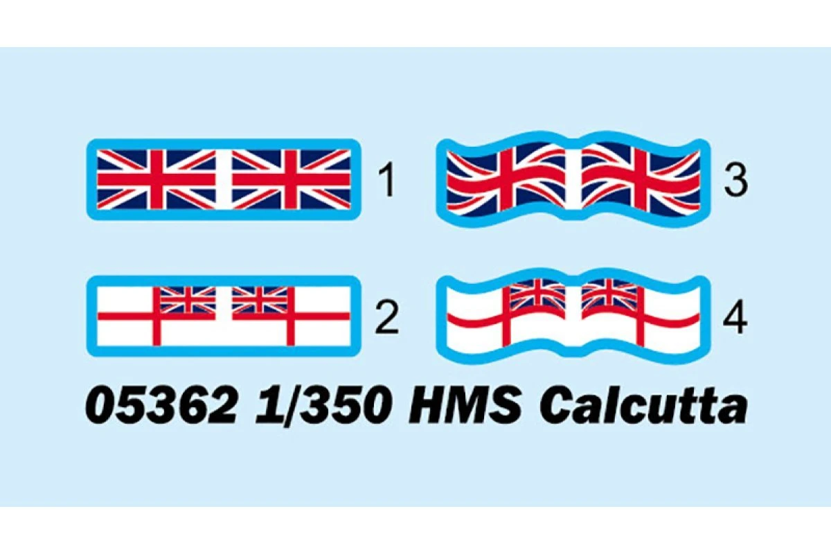05362 | Trumpeter 1/350 HMS Calcutta Scaled Plastic Model Kit 4 05362 | Trumpeter 1/350 HMS Calcutta Scaled Plastic Model Kit - Image 2