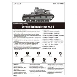 05529 | Trumpeter 1/35 German Neubaufahrzeug Nr.3-5 Tank Scaled Plastic Model Kit -Mini Crafters Store TRU 05529 56 1200x800 1