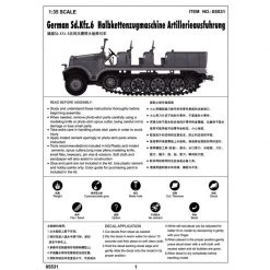 05531 | Trumpeter 1/35 German Sd.Kfz.6 Ausfuhrung Artillery Half-track Scaled Plastic Model Kit -Mini Crafters Store TRU 05531 56 1200x800 1