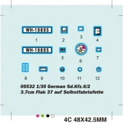 05532 | Trumpeter 1/35 German 3.7cm Flak 37 Auf Selbstfahrlafette (Sd.Kfz.6/2) Self-Propelled Anti-Aircraft Gun Scaled Plastic Model Kit 20 05532 | Trumpeter 1/35 German 3.7cm Flak 37 Auf Selbstfahrlafette (Sd.Kfz.6/2) Self-Propelled Anti-Aircraft Gun Scaled Plastic Model Kit -Mini Crafters Store TRU 05532 03 1200x800 1