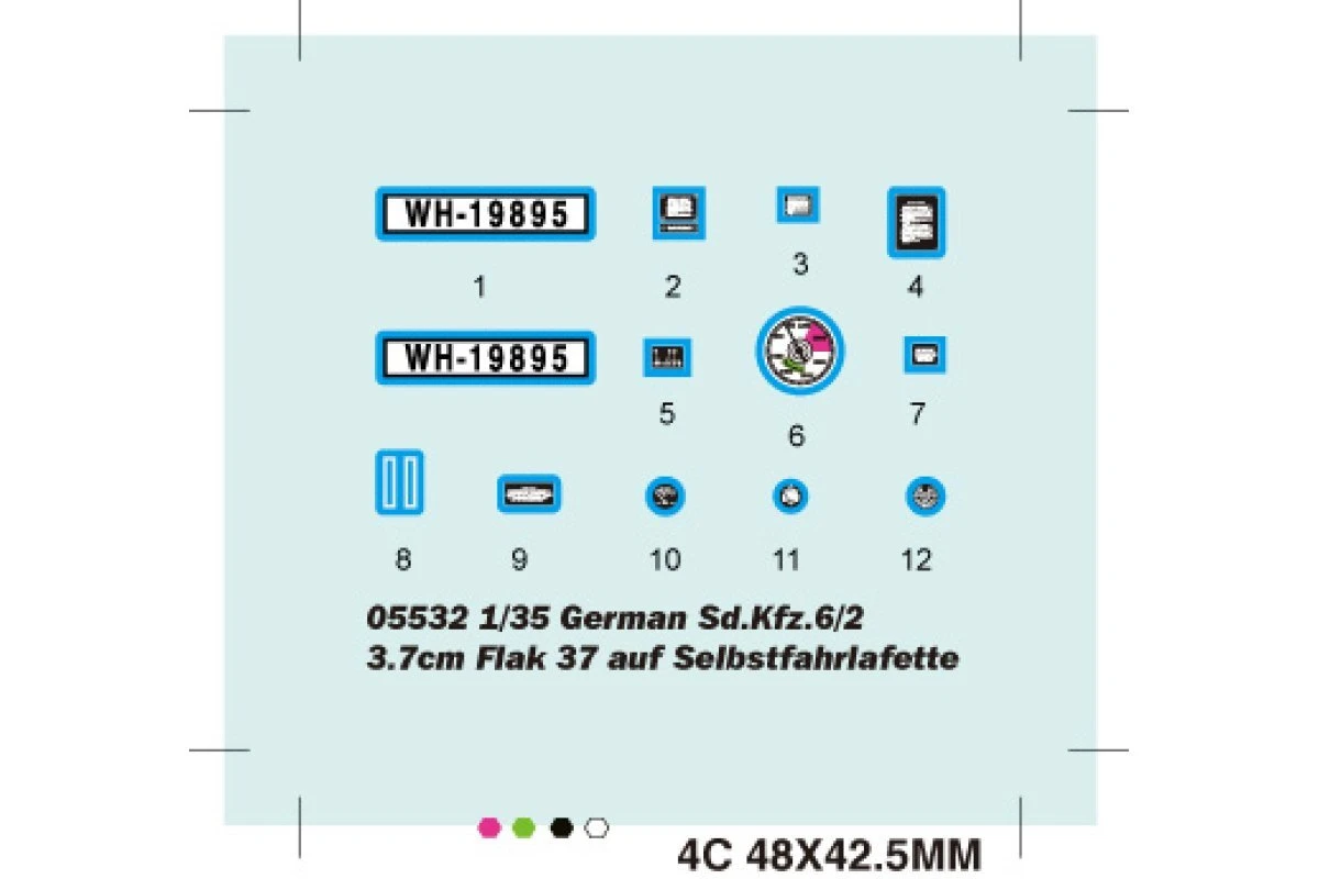 05532 | Trumpeter 1/35 German 3.7cm Flak 37 Auf Selbstfahrlafette (Sd.Kfz.6/2) Self-Propelled Anti-Aircraft Gun Scaled Plastic Model Kit 5 05532 | Trumpeter 1/35 German 3.7cm Flak 37 Auf Selbstfahrlafette (Sd.Kfz.6/2) Self-Propelled Anti-Aircraft Gun Scaled Plastic Model Kit - Image 3