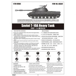 05547 | Trumpeter 1/35 Soviet T-10A Heavy Tank Scaled Plastic Model Kit -Mini Crafters Store TRU 05547 59 1200x800 1
