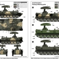 05554 | Trumpeter 1/35 9K35 Strela-10 SA-13 Gopher Surface To Air Missile System Scaled Plastic Model Kit -Mini Crafters Store TRU 05554 53 1200x800 1
