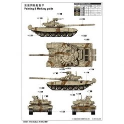 05561 | Trumpeter 1/35 Indian T-90S Main Battle Tank Scaled Plastic Model Kit -Mini Crafters Store TRU 05561 56 1200x800 1