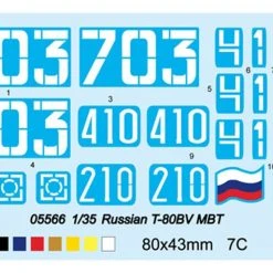 05566 | Trumpeter 1/35 Russian T-80BV Main Battle Tank Scaled Plastic Model Kit -Mini Crafters Store TRU 05566 52 1200x800 1