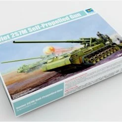 05592 | Trumpeter 1/35 Soviet 2S7m Self-Propelled Gun Scaled Plastic Model Kit -Mini Crafters Store TRU 05592 52 1200x800 1