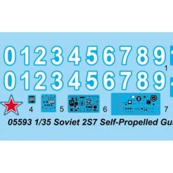 05593 | Trumpeter 1/35 Soviet 2S7 Self-Propelled Gun Scaled Plastic Model Kit -Mini Crafters Store TRU 05593 53 1200x800 1