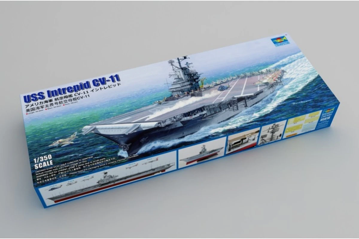 05618 | Trumpeter 1/350 USS Intrepid CV-11 Aircraft Carrier Scaled Plastic Model Kit 4 05618 | Trumpeter 1/350 USS Intrepid CV-11 Aircraft Carrier Scaled Plastic Model Kit - Image 2