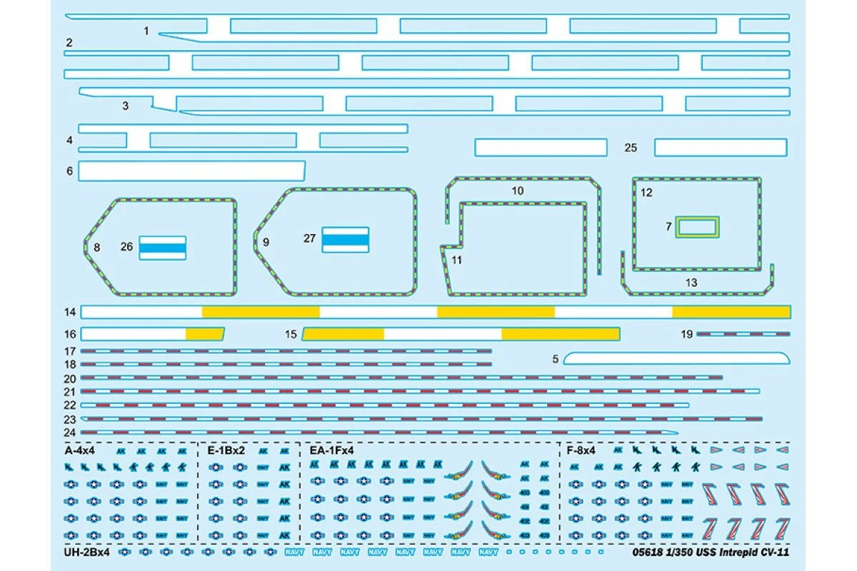 05618 | Trumpeter 1/350 USS Intrepid CV-11 Aircraft Carrier Scaled Plastic Model Kit 5 05618 | Trumpeter 1/350 USS Intrepid CV-11 Aircraft Carrier Scaled Plastic Model Kit - Image 3