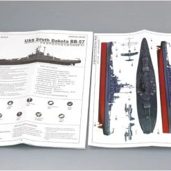 05760 | Trumpeter 1/700 USS South Dakota BB-57 Battleship Plastic Model Kit -Mini Crafters Store TRU 05760 53 1200x800 1