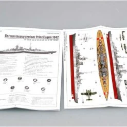 05766 | Trumpeter 1/700 German Prinz Eugen 1942 Heavy Cruiser Plastic Model Kit -Mini Crafters Store TRU 05766 54 1200x800 1