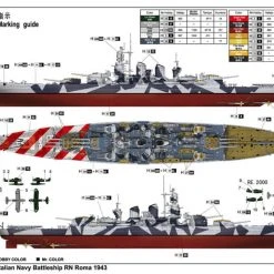 05777 | Trumpeter 1/700 Italian RN Roma 1943 Battleship Plastic Model Kit -Mini Crafters Store TRU 05777 69 1200x800 1